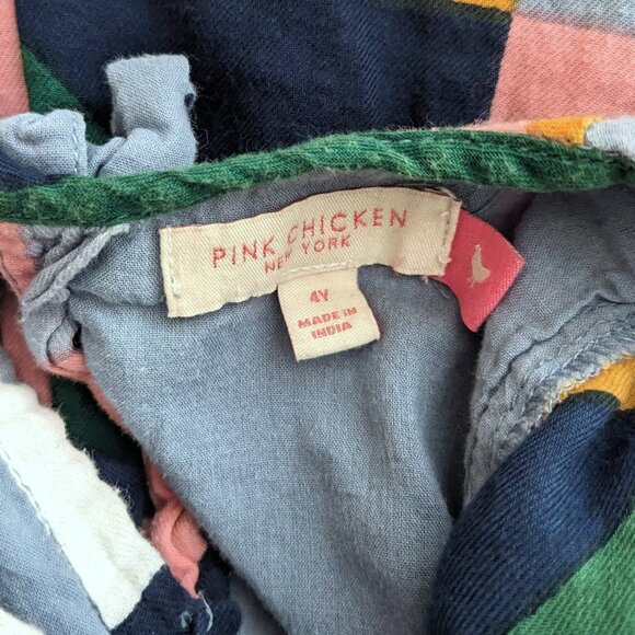 Pink Chicken Ophelia Dress Geometric Print Size 4T - Picture 4 of 4